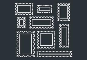 White Outlined Stamps vector