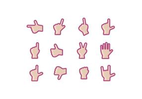 Vector Hand Gestures Icons