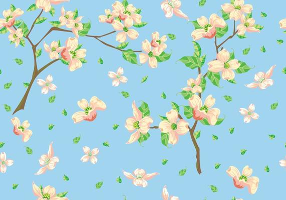 Dogwood Seamless Pattern