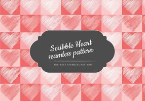 Vector Scribble Heart Seamless Pattern