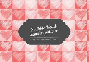 Vector Scribble Heart Seamless Pattern