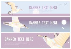 Web Banner Albatros Low Poly Vector