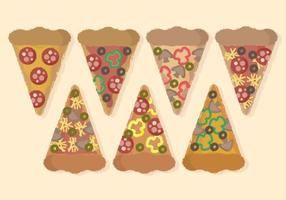 Vector Hand Drawn Slices of Pizza