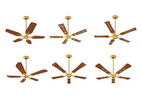 Colección de ventiladores de techo vector