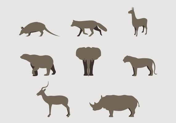 Wild Silhouette Animals Logos