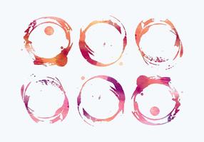 Vector Watercolor Wine Stains 