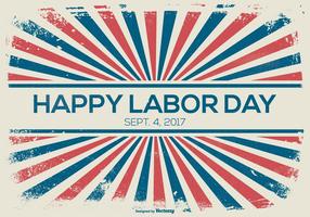 Labor Day Retro Sunburst Style Background vector