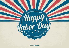 Retro Sunburst Labor Day Style Background vector