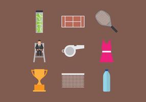 Iconos de tenis vector