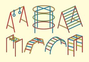 Jungle Gym Icons vector