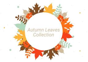 Libre de hojas de otoño Vector de fondo