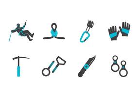Free Mountain Climber and Rappel Vector Icons