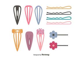 Hair Clips Vector