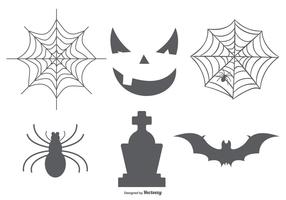 Colección de Elementos de Halloween vector