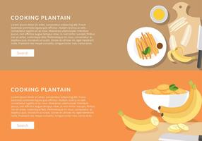 Cooking Plantain Banner Free Vector