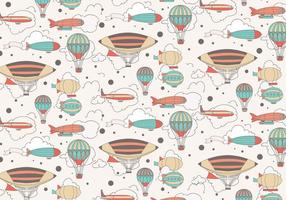Dirigible Colorful Pattern Vector
