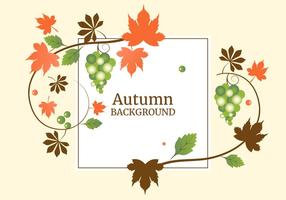 Free Flat Design Vector Autumn Background