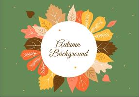 Free Flat Design Vector Autumn Background