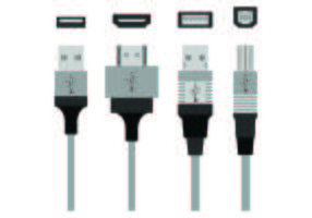 Conjunto de iconos de puerto USB vector