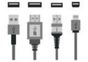 Conjunto de iconos de puerto USB vector