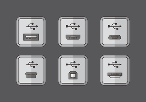 Usb Port Connection Vector