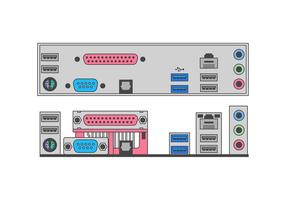 USB Port Mother Board Free Vector