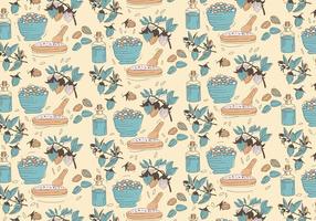 Jojoba Pattern Color Brown Vector