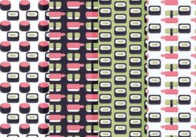 Vector Sushi Patterns Set