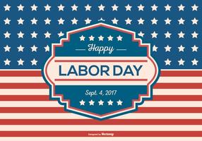 Retro Labor Day Background Vector 