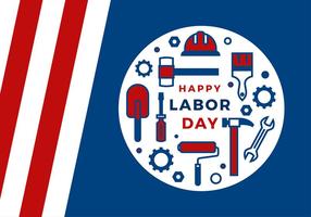 Labor Day Icon Greeting Vector