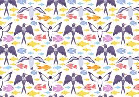 Free Sea Life Pattern Vector