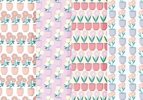 Vector Outline Floral Pattern
