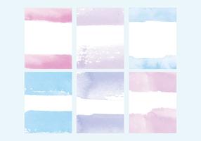 Vector Watercolor Card Set