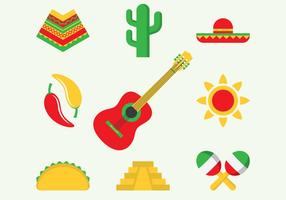 Iconos de México vector