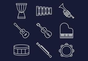 Music Instruments Icons vector