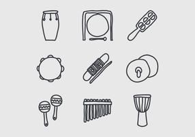 Instruments Doodles vector