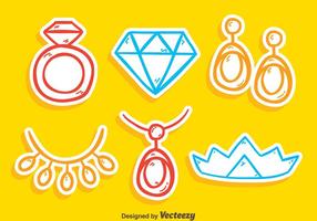 Sketch Jewelry Collection Vector