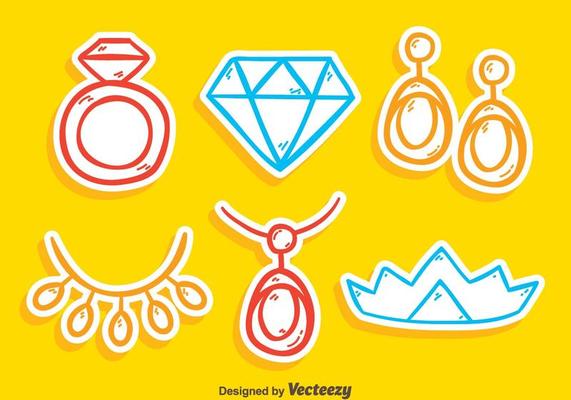 Sketch Jewelry Collection Vector