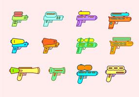 Water Gun Vector Set