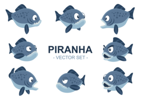 Piranha vector de dibujos animados