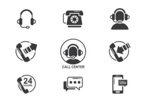 Call Centre Icons Vector