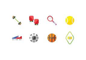 Deporte y atlético conjunto de iconos vector