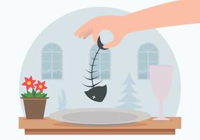 Fish Dinner Illustration vector