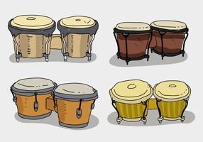 Ethnic Bongo Collection Hand Drawn Vector Illustration