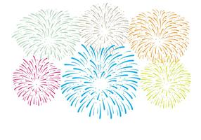 Fireworks White Background Vector