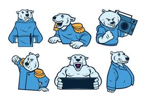 Free Polar Bears Mascot Vector