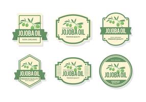 Jojoba Oil Label Free Vector