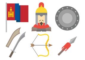 Mongol iconos vectoriales vector