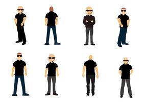 Free Standing Bouncer  Bodyguards Vector