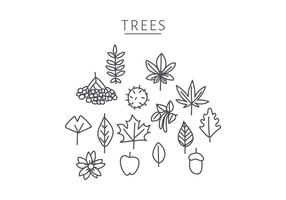 Doodle De Elementos Del árbol Japonés vector